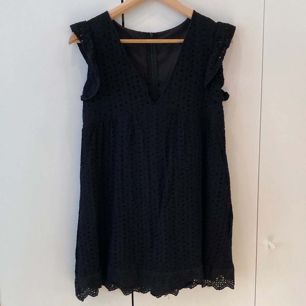 Romper dress lace black all lined small romantic